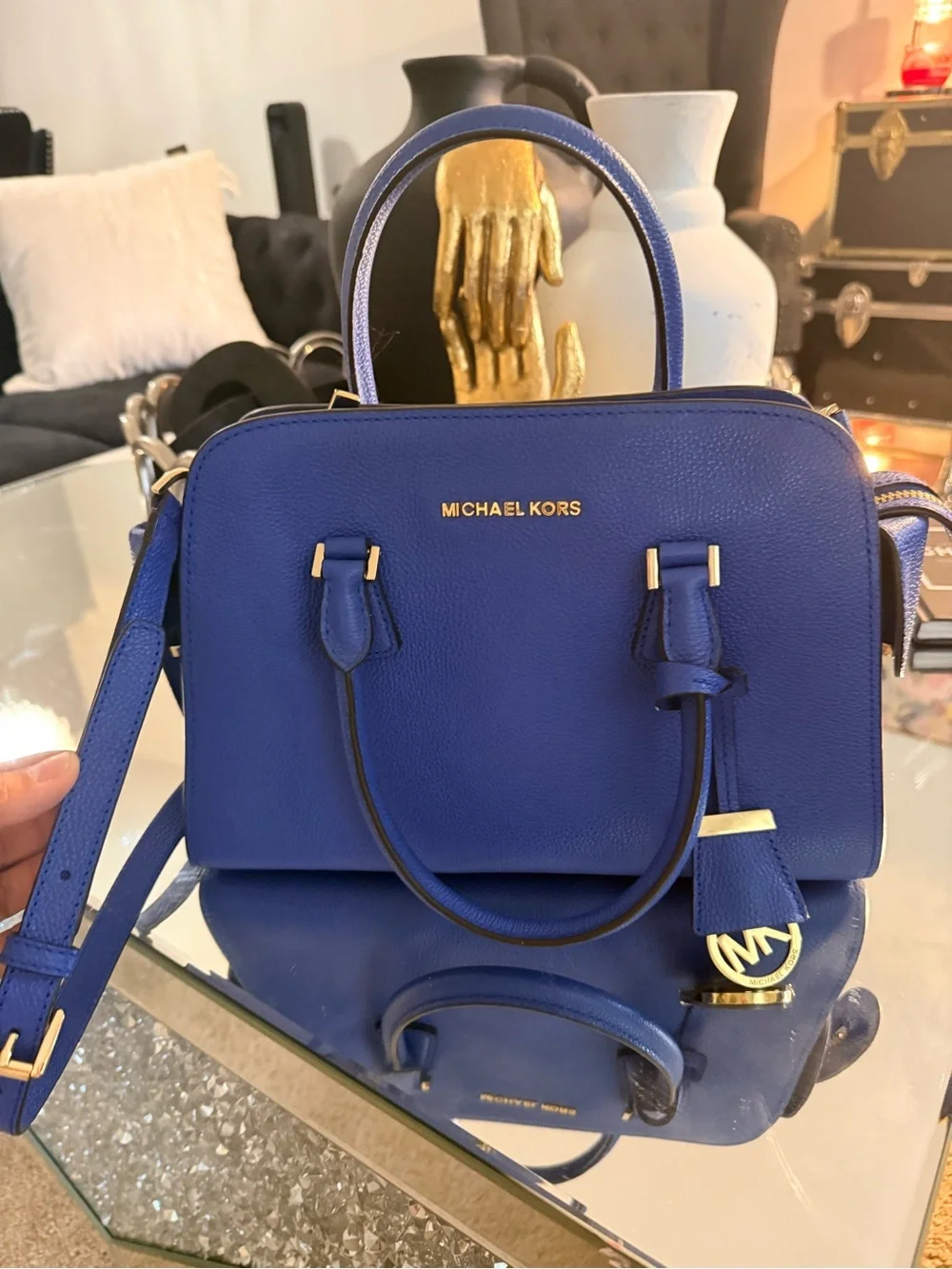 Michael Kors Harper Leather Satchel Bag